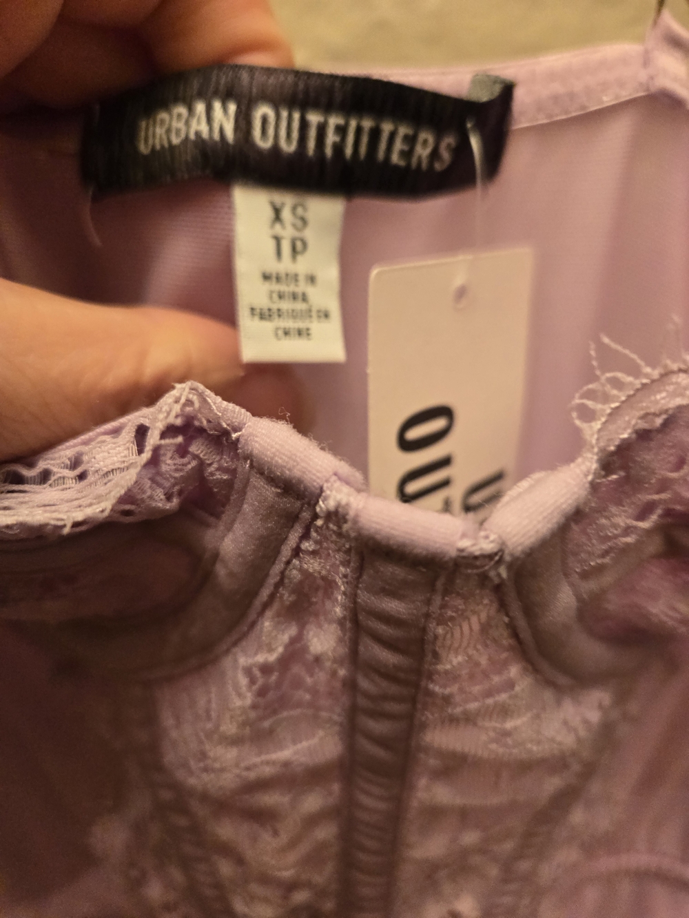 NWT Urban Outfitters Lavender Lace Bustier Mini Dress XS Fairycore - Picture 5 of 13